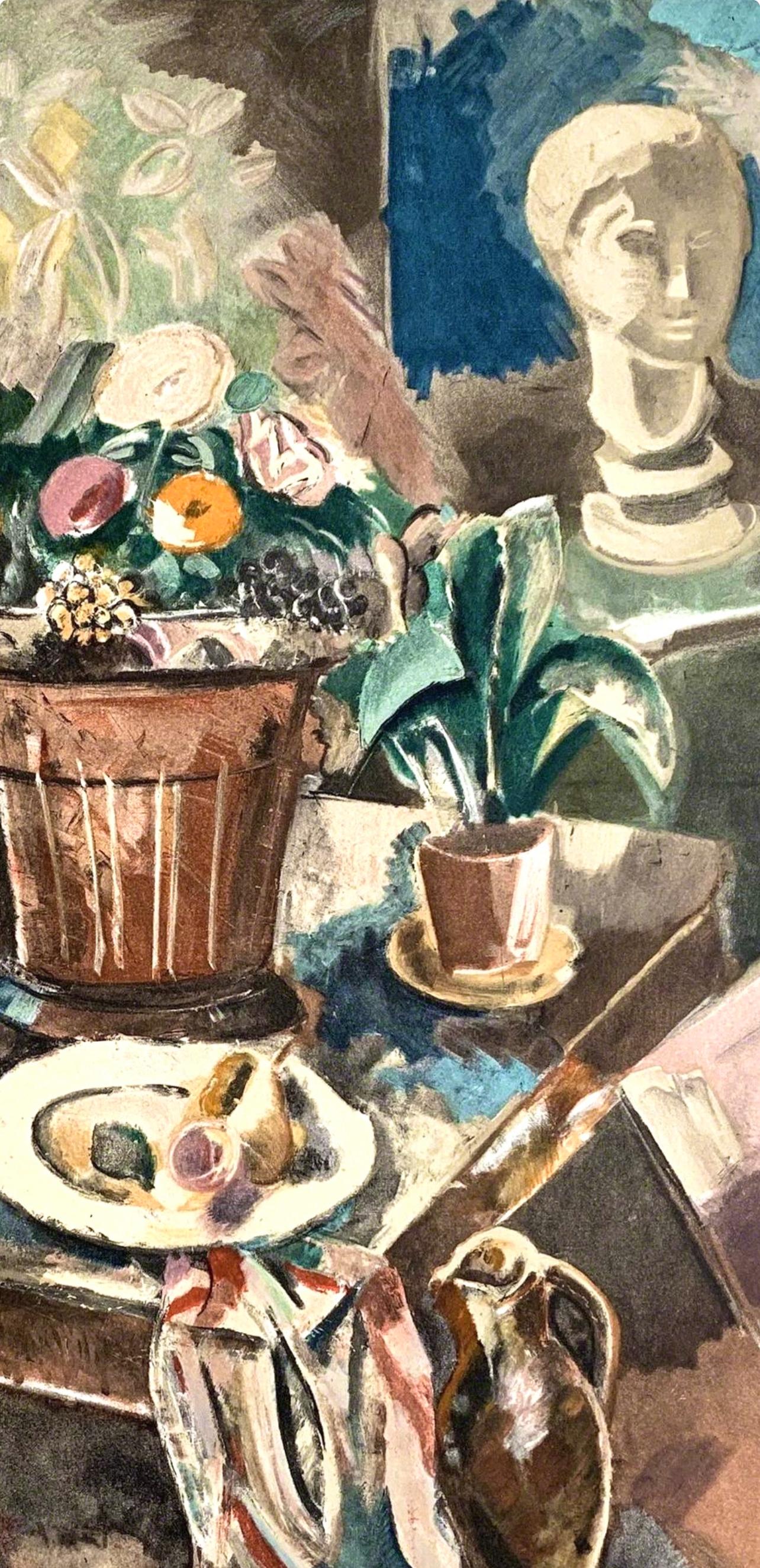 Dufresne, Naturaleza muerta frutas y legumbres, Colección Pierre Lévy (después) - Print Posimpresionista de Charles Dufresne