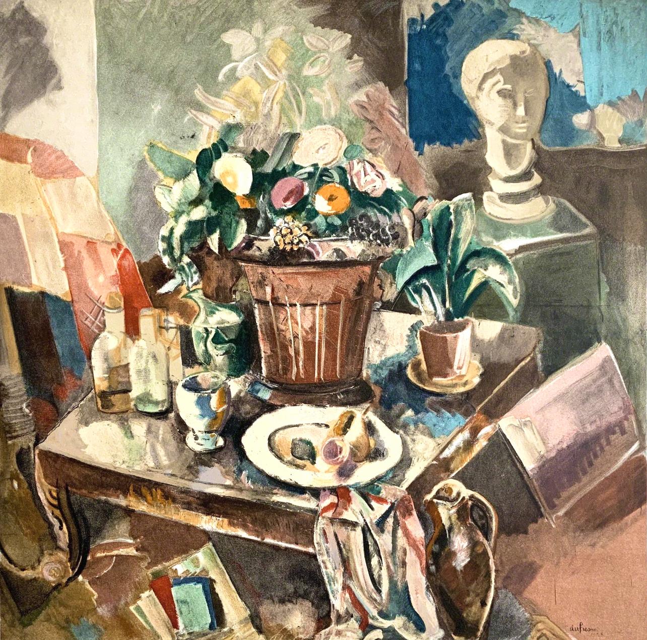 Landscape Print de Charles Dufresne - Dufresne, Naturaleza muerta frutas y legumbres, Colección Pierre Lévy (después)