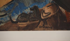 Akt und Engelchen – Lithografie, 1970