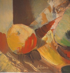 Table with Apples and Pears - Lithograph, 1970