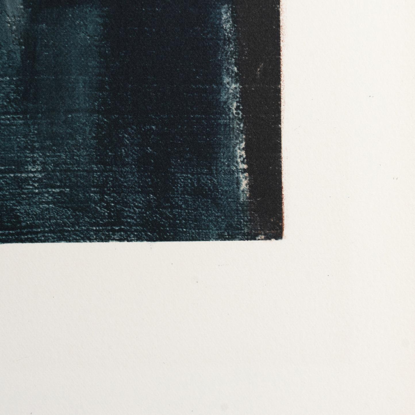 Lithographie encadrée « Femme au Tablier Bleu » de Charles Dufresne, circa 1971 en vente 4