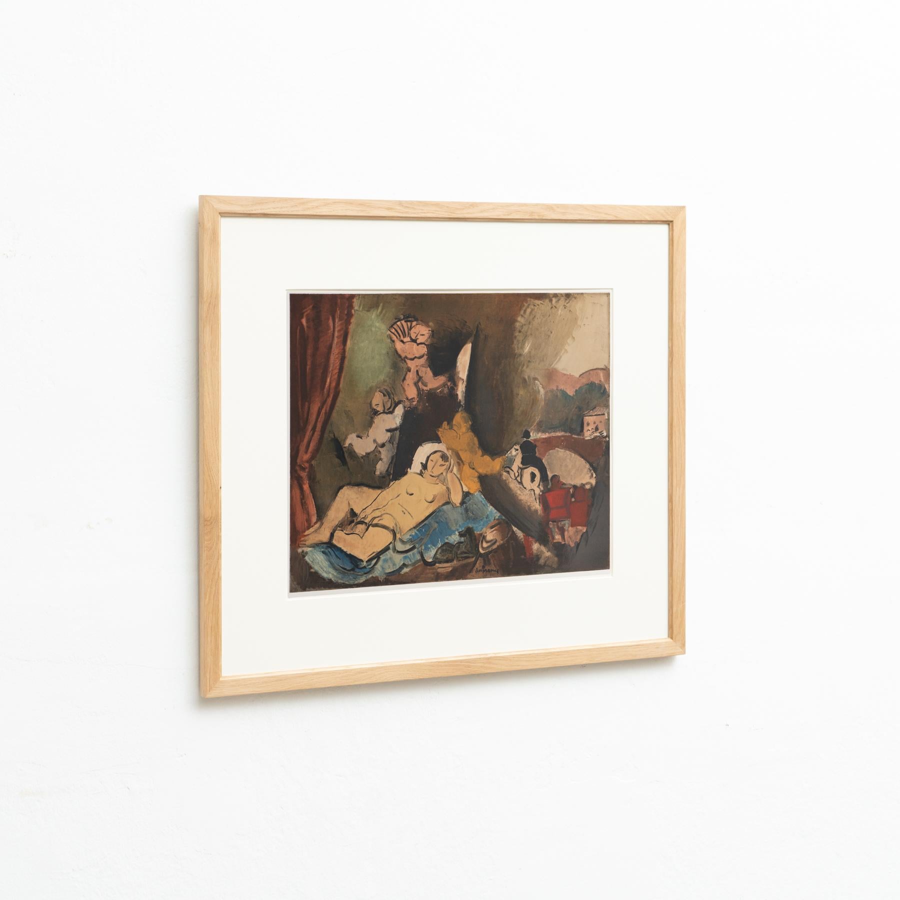 Charles Dufresne Gerahmte Farblithographie 