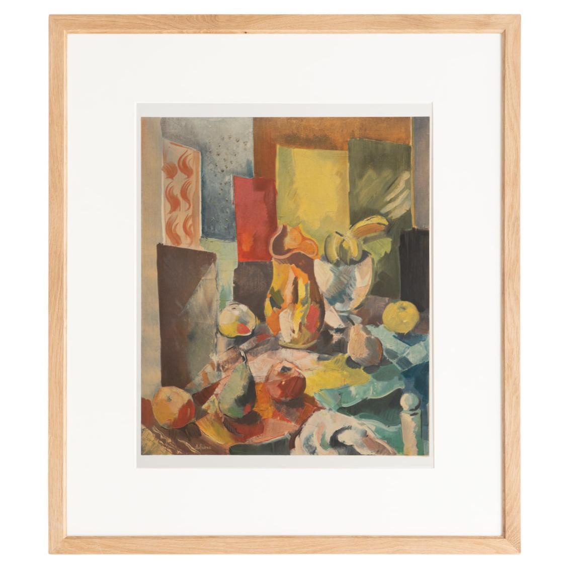 Charles Dufresne Framed 'Nature Morte a la Nappe...' Lithography, circa 1971 For Sale