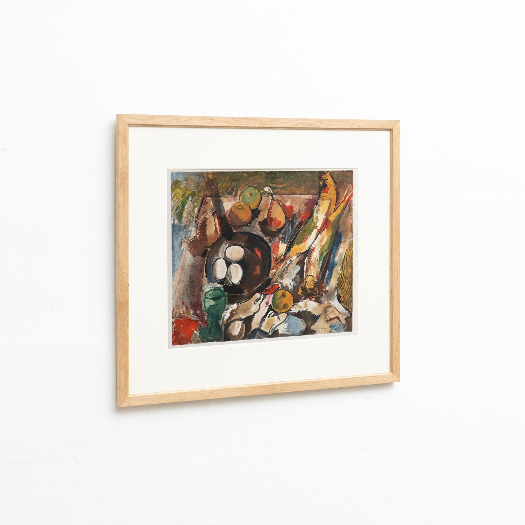 Modern Charles Dufresne Framed 'Nature Morte' Lithography, circa 1971 For Sale