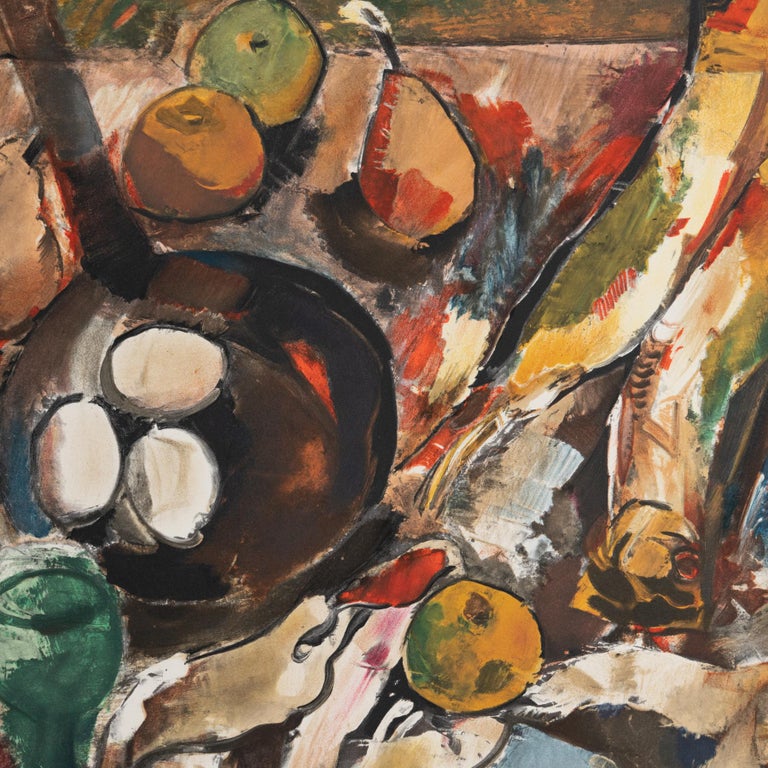 Charles Dufresne Framed 'Nature Morte' Lithography, circa 1971 For Sale