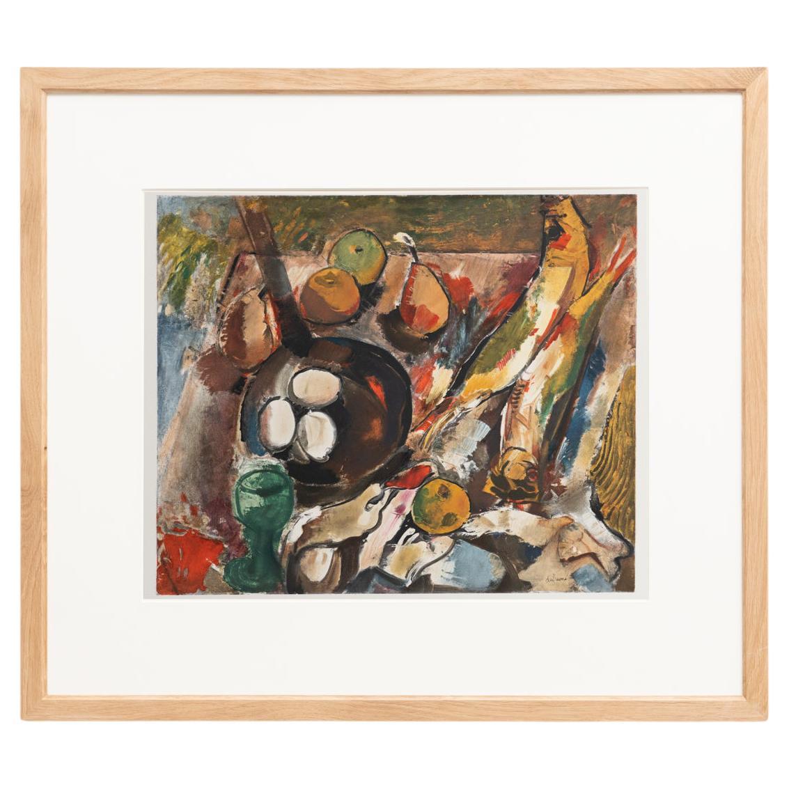 Charles Dufresne Framed 'Nature Morte' Lithography, circa 1971 For Sale