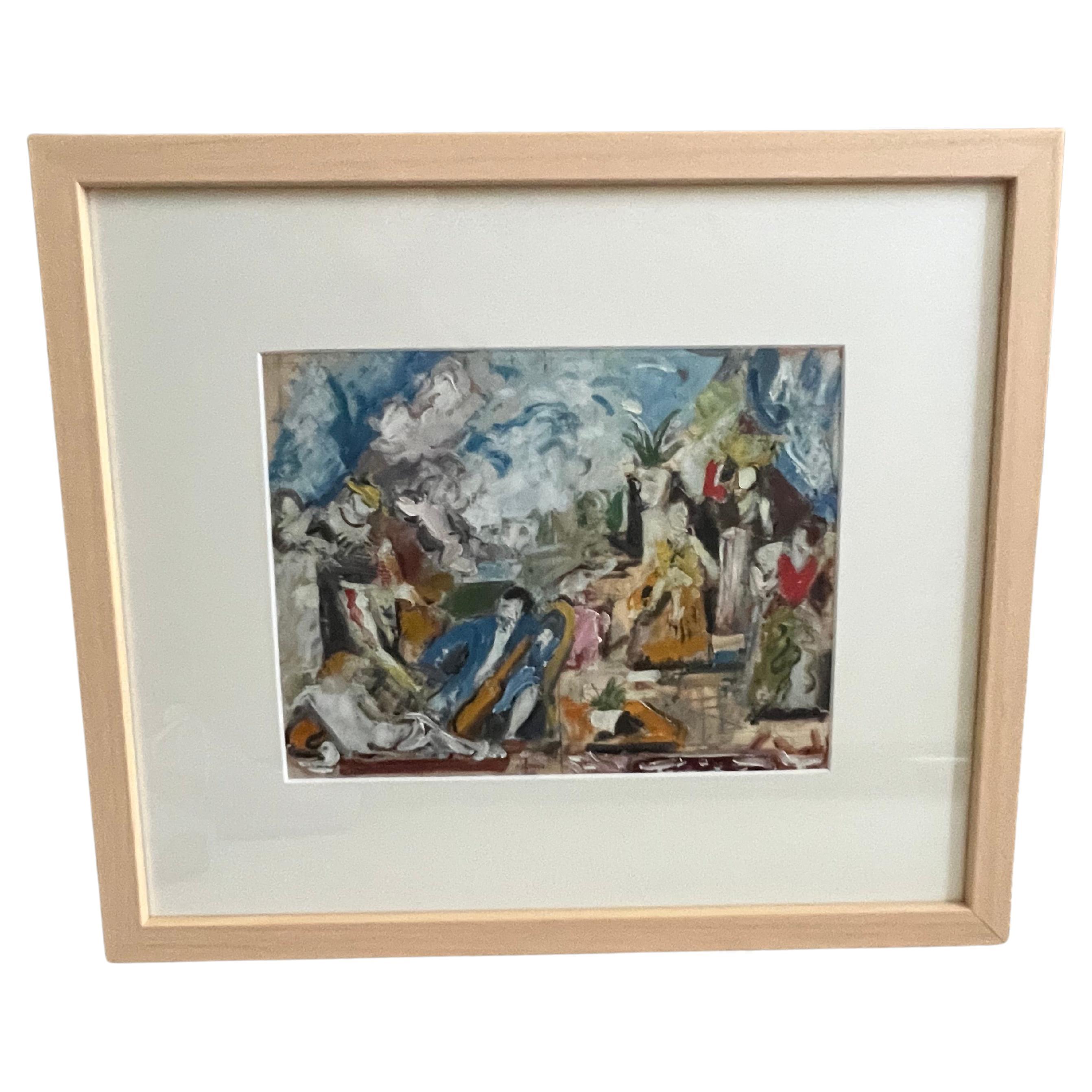 Charles Dufresne Painting with Frame  For Sale