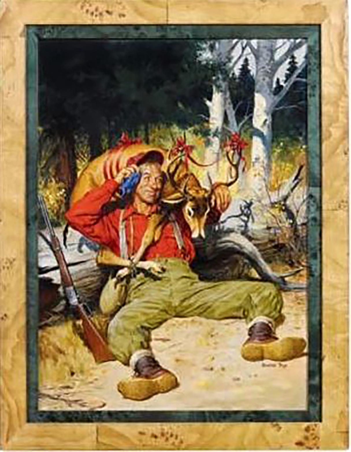 Happy Hunter, Outdoor Life Magazine Cover - Painting by Charles Dye
