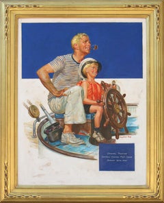 Vater bringt seinen Sohn zum Segeln, Saturday Evening Post-Cover