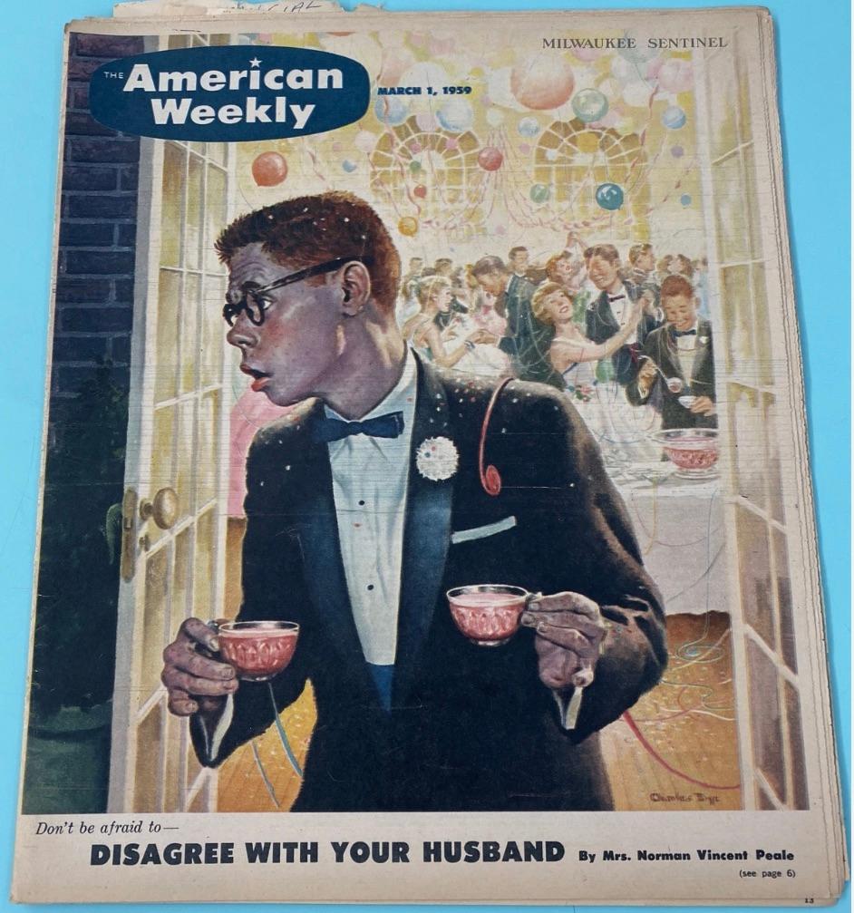 Where's my Date? American Weekly Magazine Cover im Angebot 1