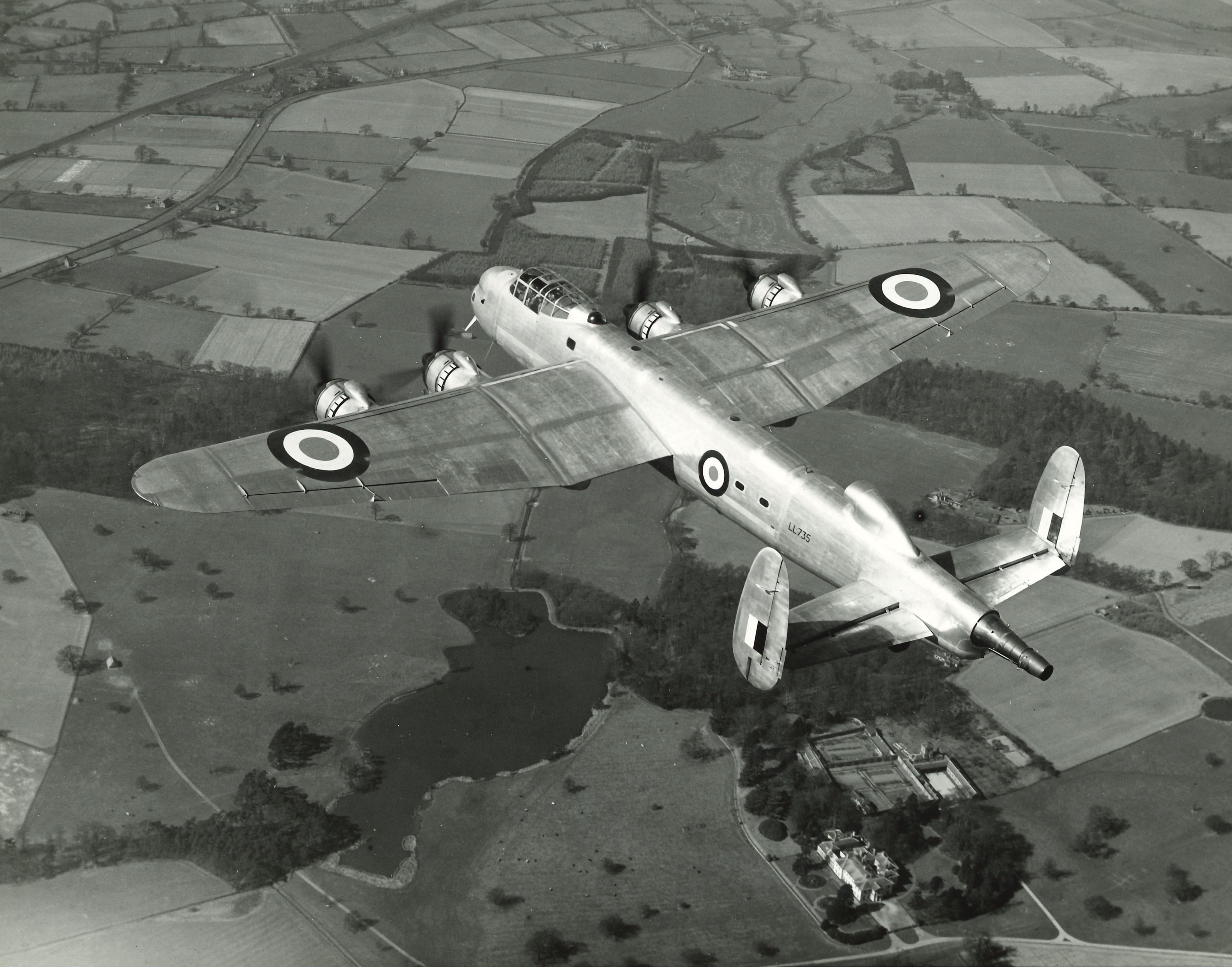 Charles E Brown Lancaster Bomber testbed jet engined WW2 original photograph