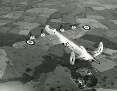 Charles E Brown bombardier Lancaster testé avec un moteur à réaction, photographie originale de la Seconde Guerre mondiale.