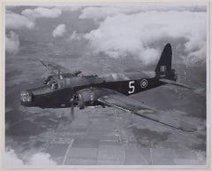 Vintage Wellington Bomber WW2 war plane silver gelatin photograph by Charles E Brown