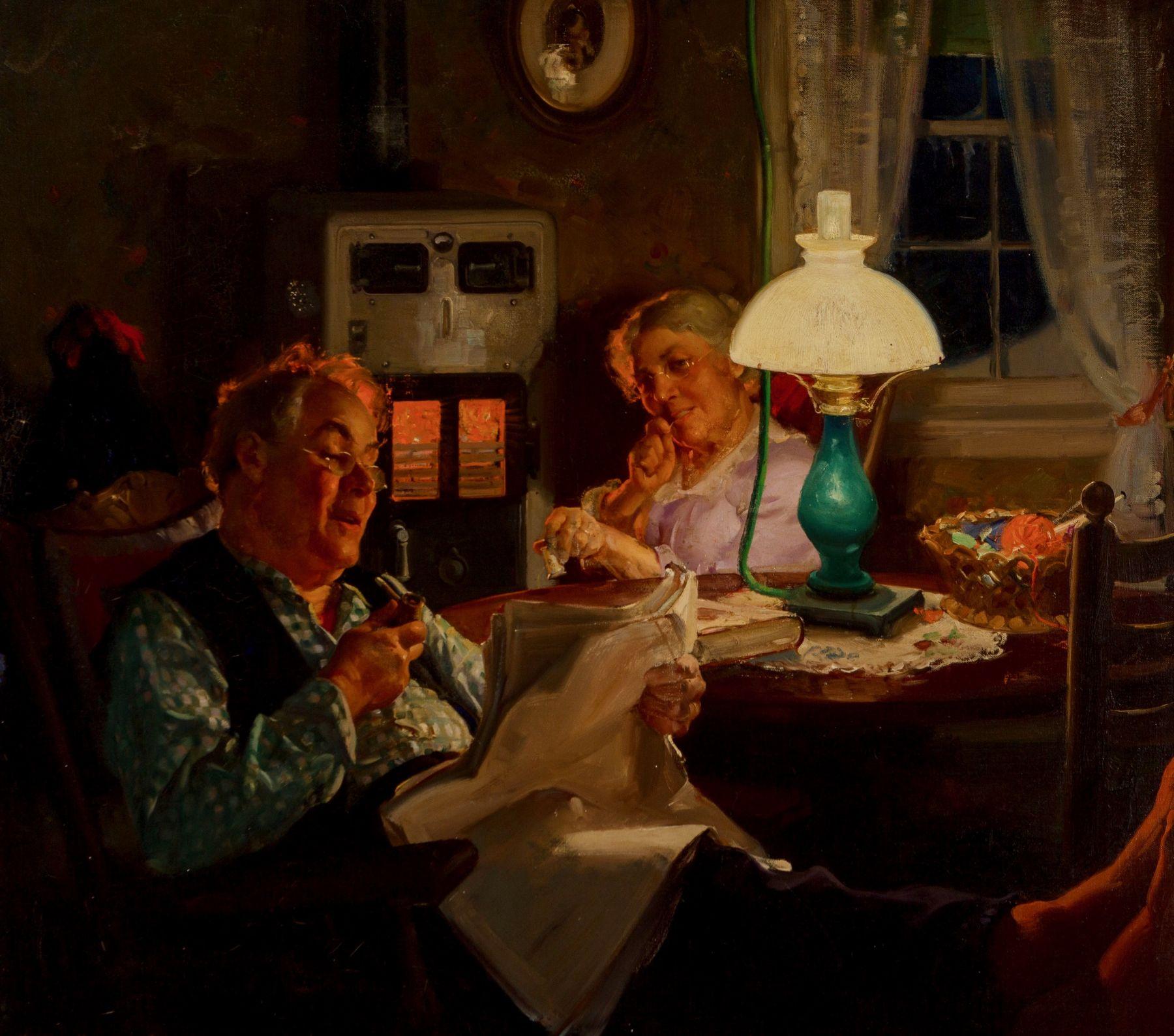 Charles E. Chambers Interior Painting - Elderly Couple