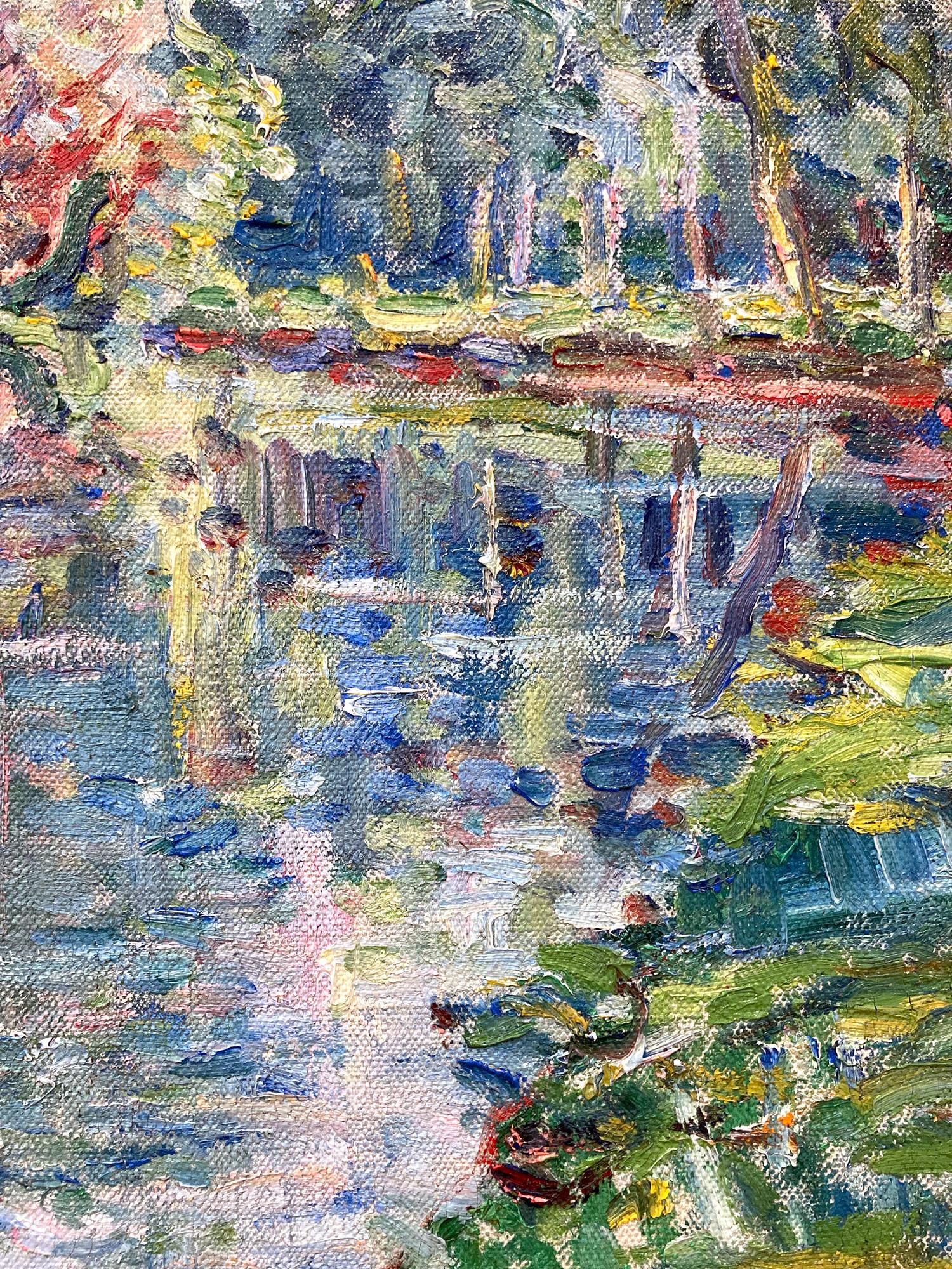 Questo pezzo è un esempio pertinente delle opere più ricercate di Charles Genge e raffigura una vista colorata del fiume. Come artista britannico post-impressionista, la maggior parte delle opere di Genge è stata prodotta all'inizio del XX secolo,