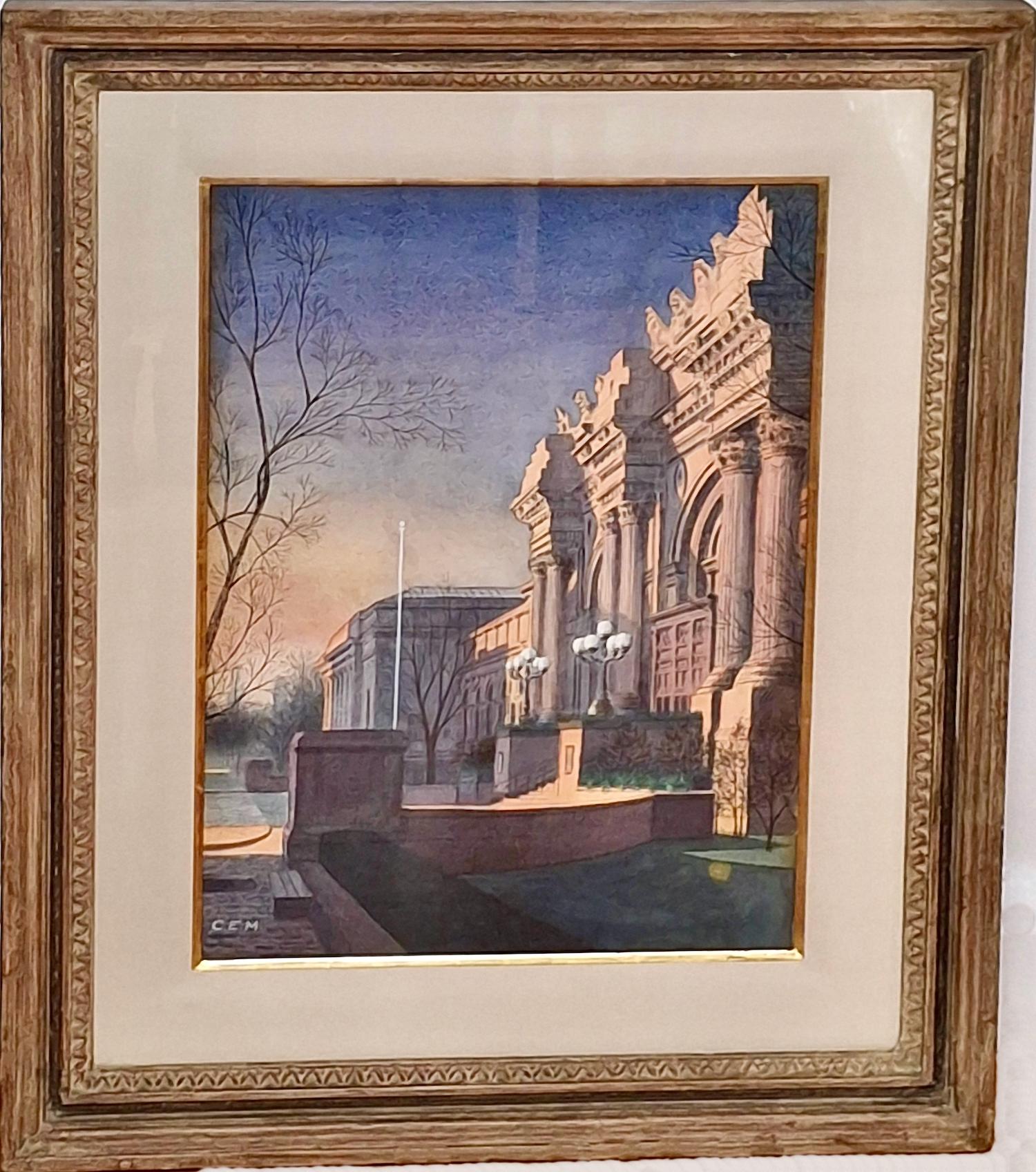 Couverture du magazine The New Yorker au Metropolitan Museum - Painting de Charles E. Martin