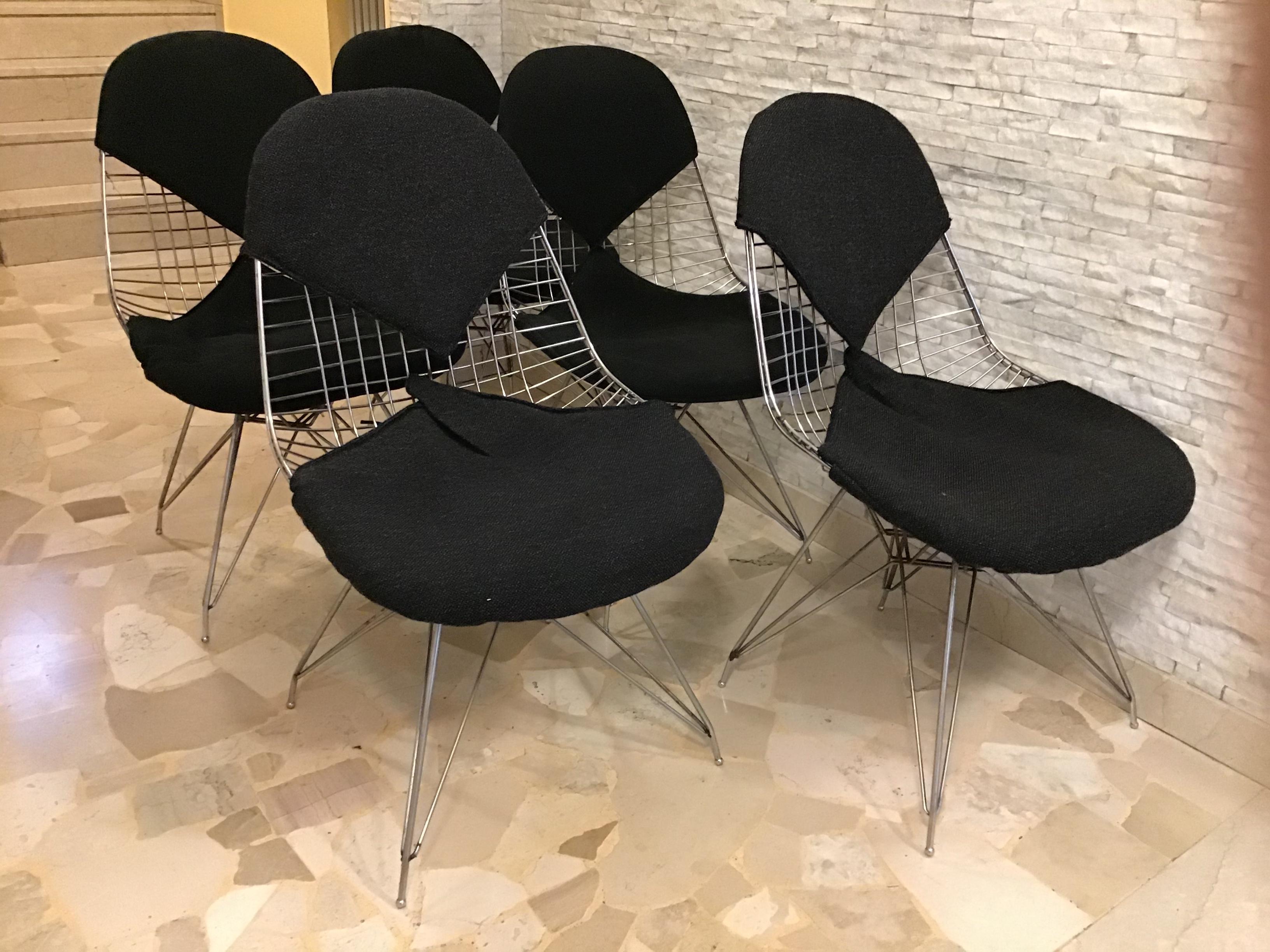 Charles e Ray Eames Chairs Metal Crome, 1970, Italy For Sale 11