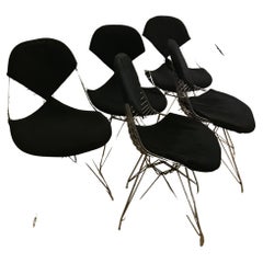 Charles e Ray Eames Chairs Metal Crome, 1970, Italy