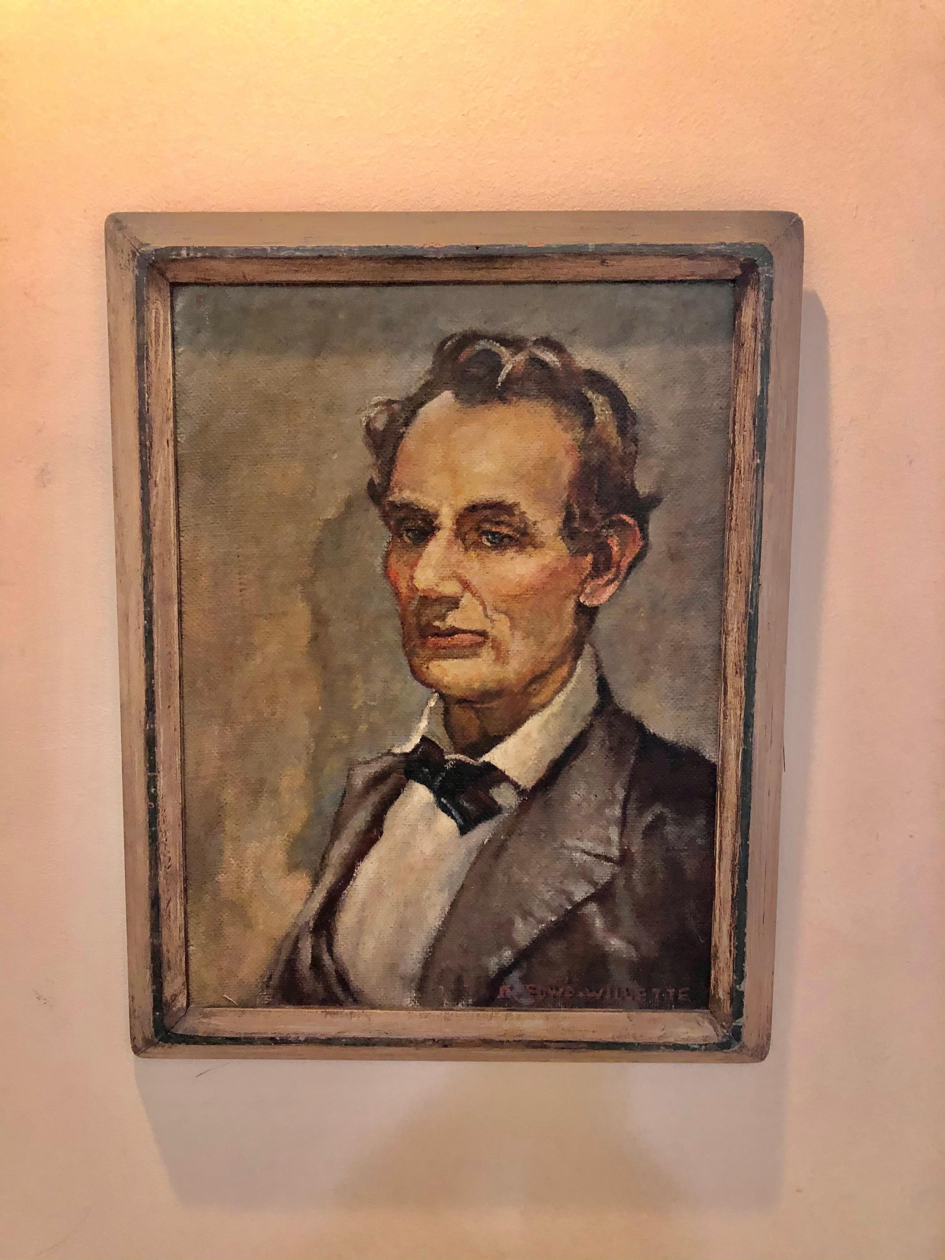 Abraham Lincoln  (Braun), Portrait Painting, von Charles E. Willette