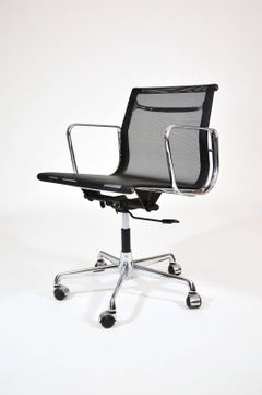 Charles Eames Aluminium Group Black Mesh Chair