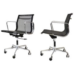 Charles Eames Aluminium Group Black Mesh Chair