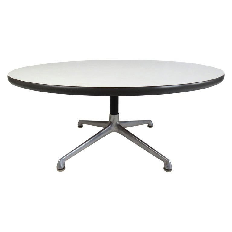 Charles Eames Aluminum Group Coffee, Herman Miller Eames Coffee Table Round