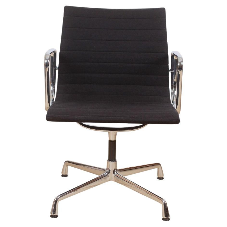 Charles Eames Chair EA-108 with Black Hopsak Fabric For Sale