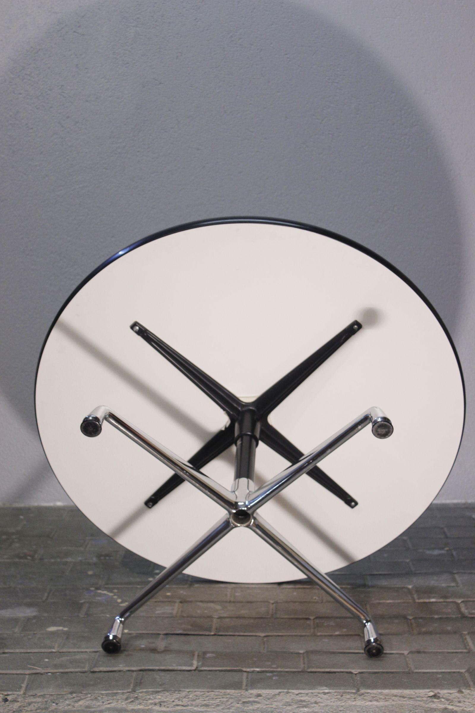 Aluminum Charles Eames coffee table melamine top Vitra 1980s