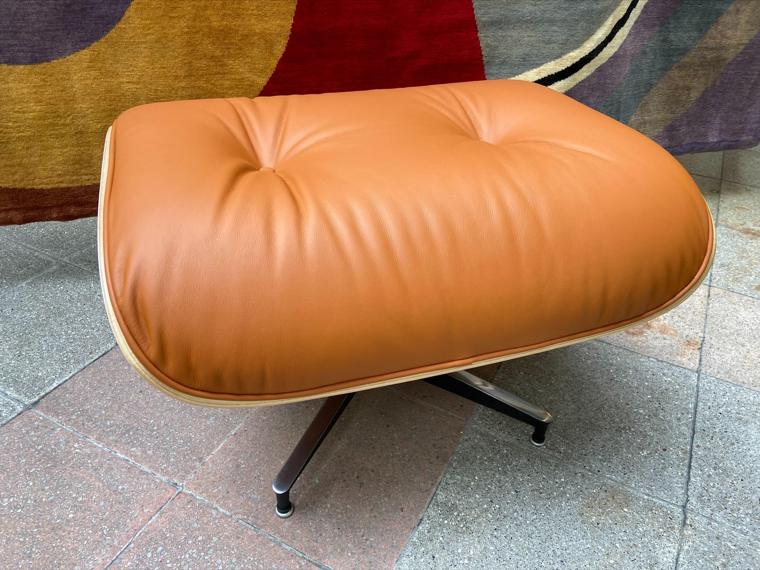 cognac chair and ottoman