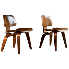 Charles Eames DCW Dining Chairs by Herman Miller, circa 1950