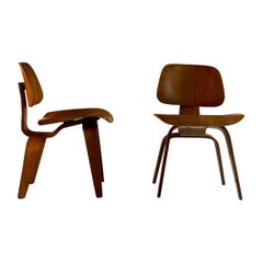 Charles Eames DCW Dining Chairs by Herman Miller, circa 1950