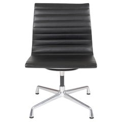 Vintage Charles Eames Ea-105 Chair with Black Leather