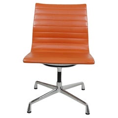 Vintage Charles Eames Ea-105 Chair with Cognac Leather