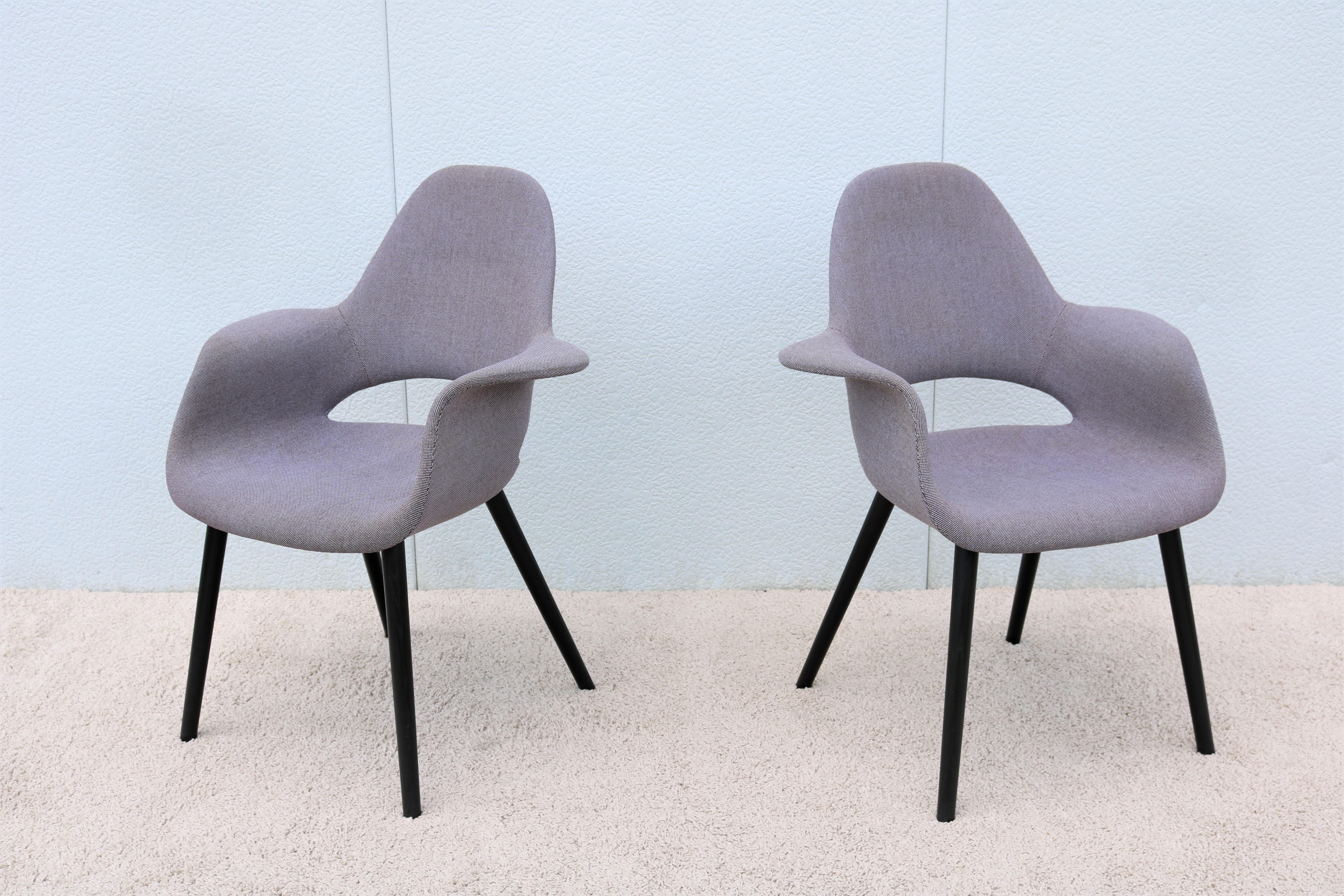 Mid-Century Modern Charles Eames & Eero Saarinen for Vitra 1940 Organic Conference Chairs, a Pair