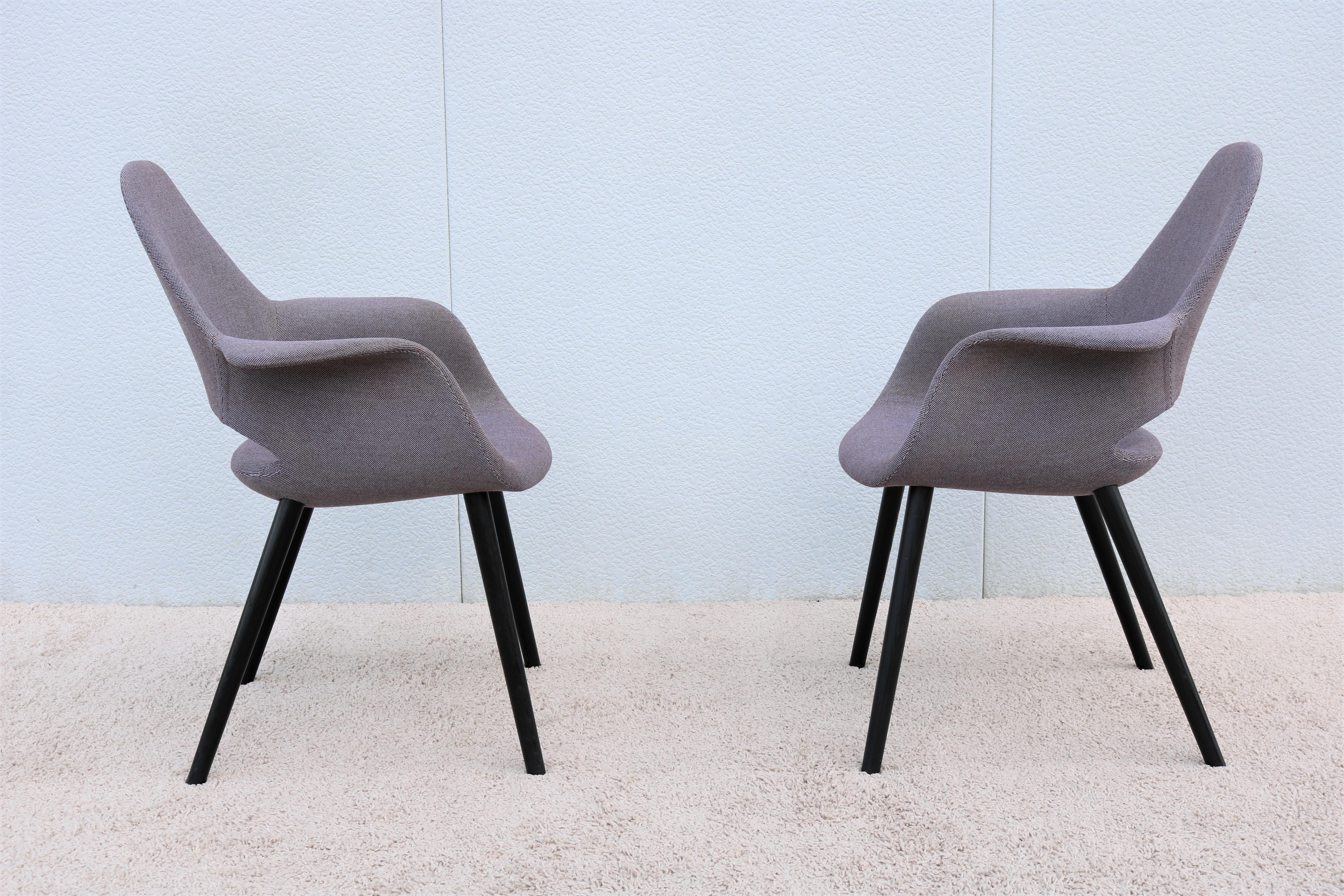 Fabric Charles Eames & Eero Saarinen for Vitra 1940 Organic Conference Chairs, a Pair