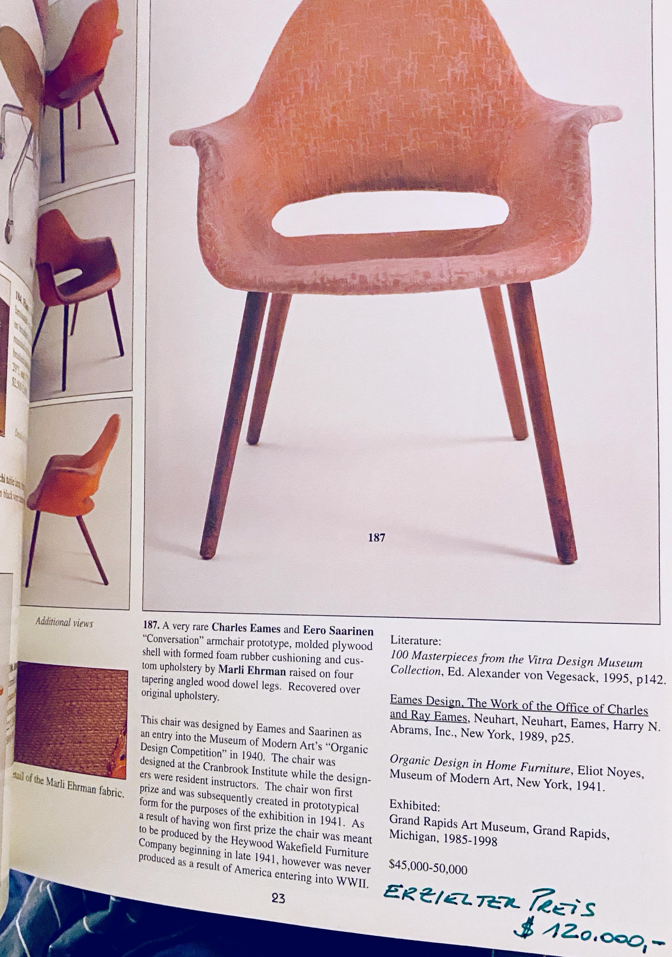 Charles Eames & Eero Saarinen “Organic Chair” Model No. A3501, 1950, USA For Sale 3