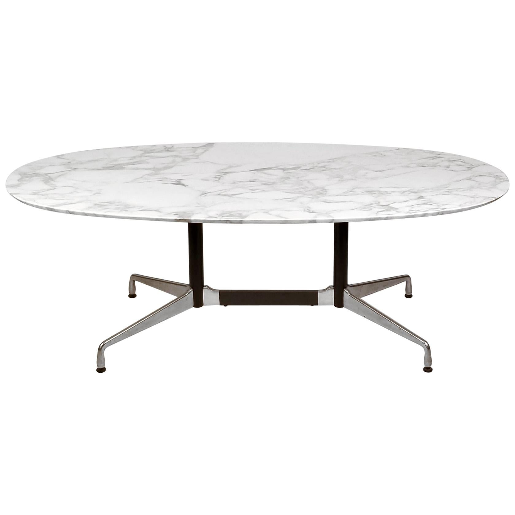 Charles Eames for Herman Miller Aluminum Group Calacatta Marble Table Desk