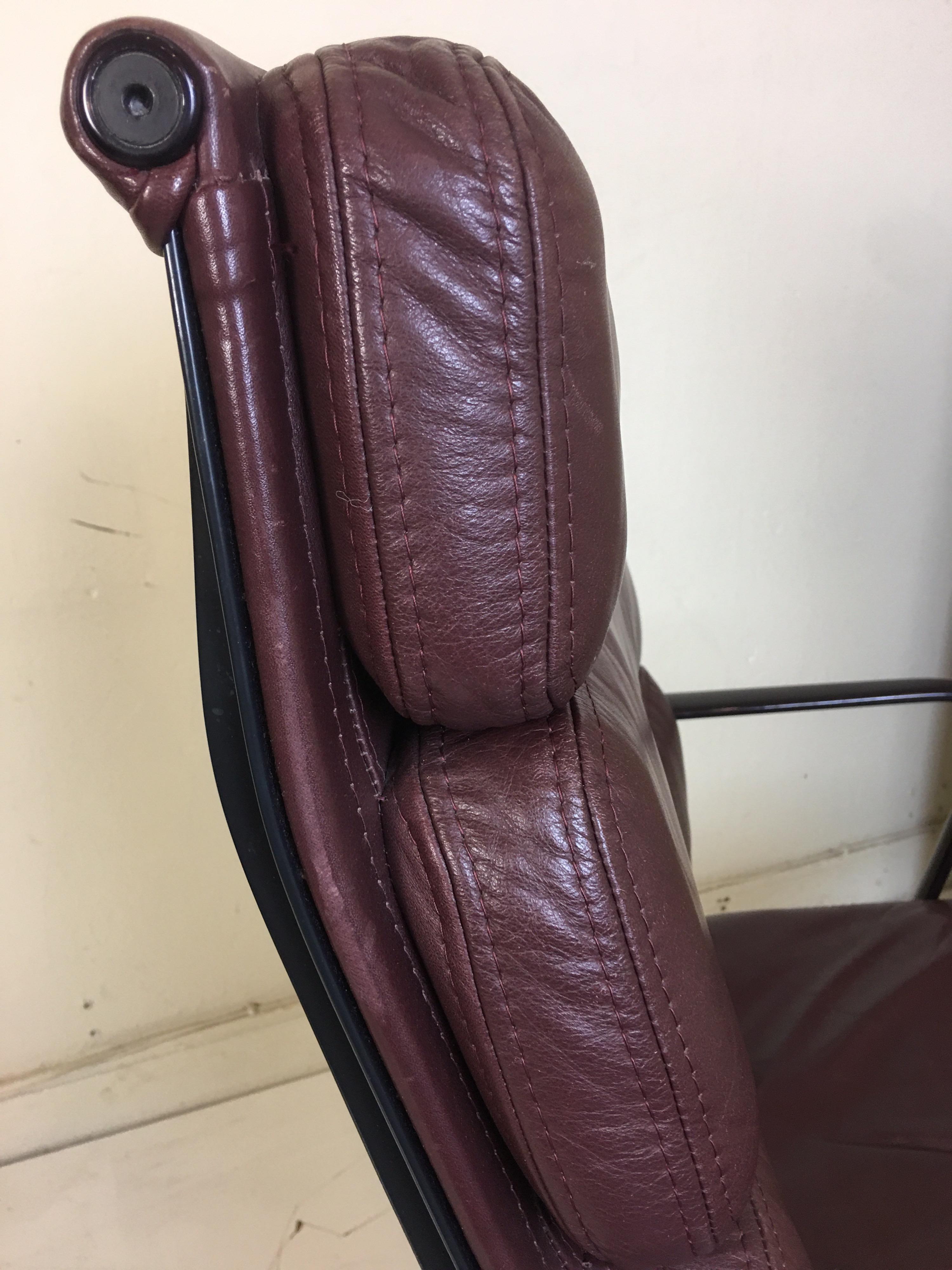 Charles Eames for Herman Miller Leather Soft Pad Chair 1