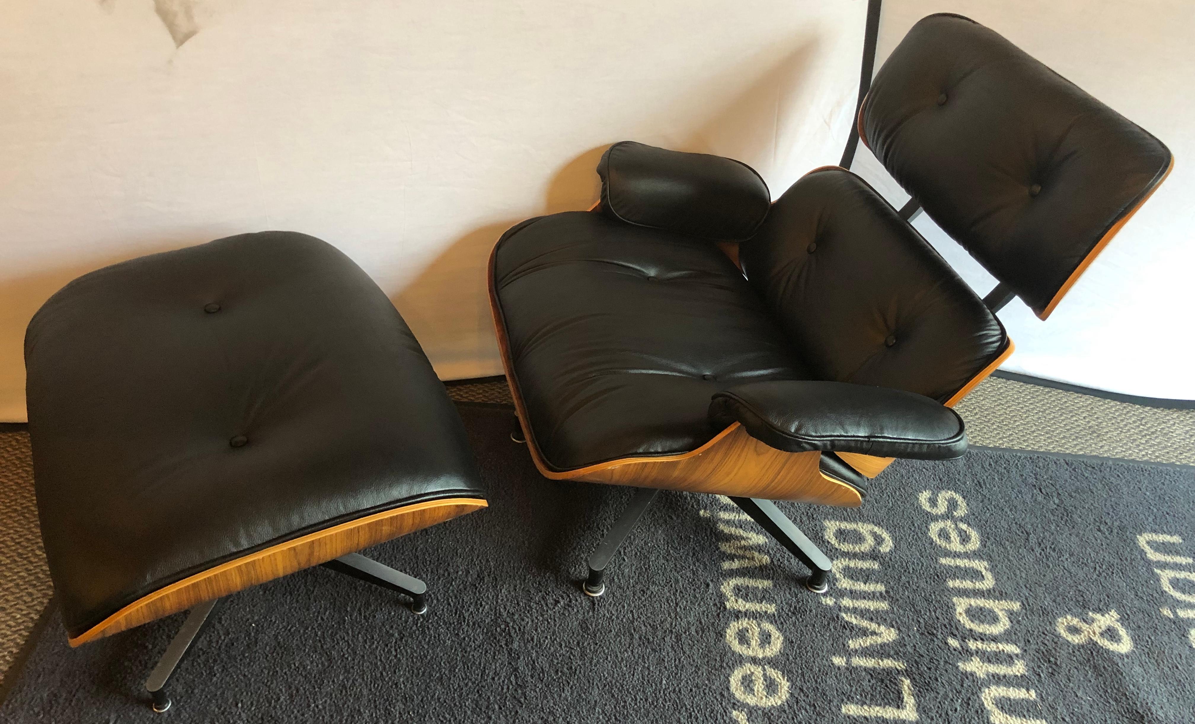 Mid-Century Modern Charles Eames for Herman Miller Lounge Chair And Ottoman New Fine Leather