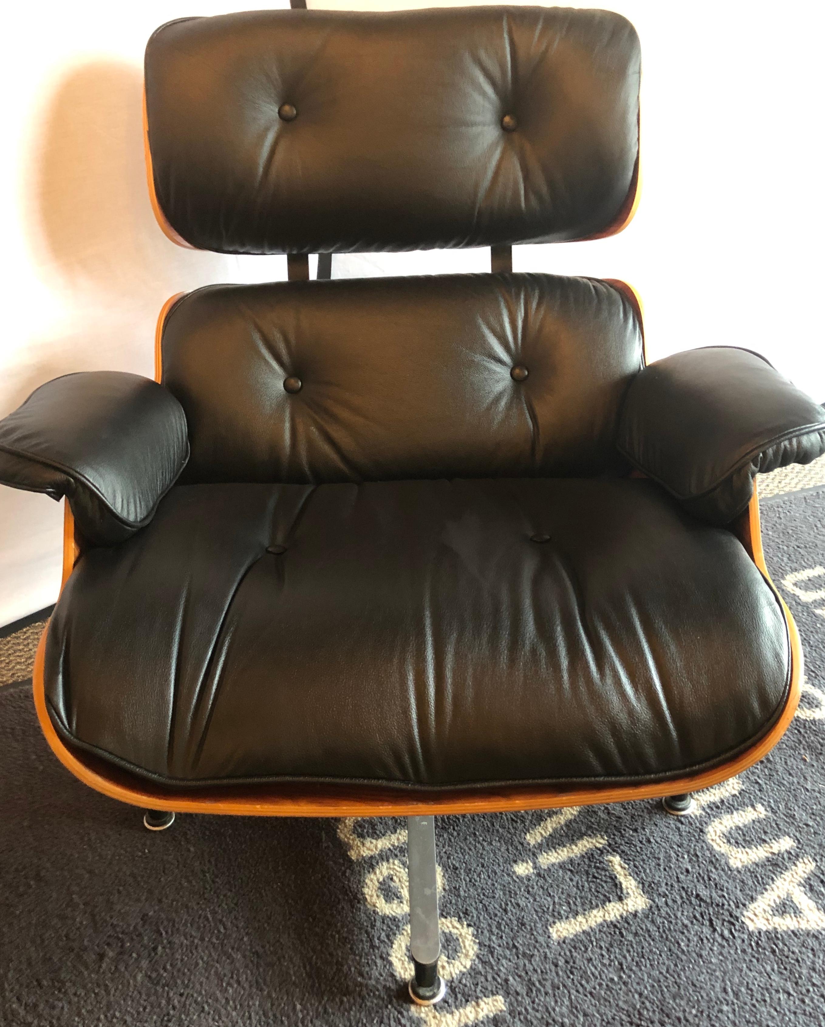 Contemporary Charles Eames for Herman Miller Lounge Chair And Ottoman New Fine Leather