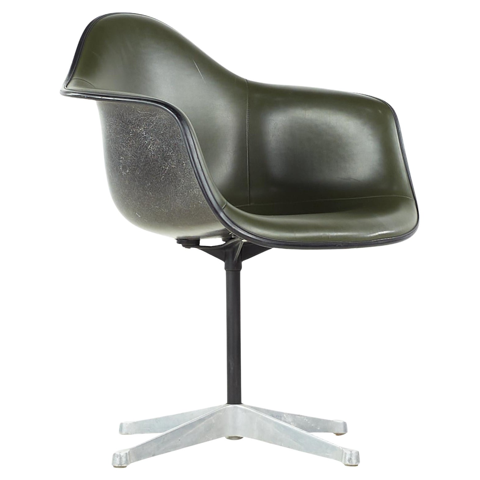Charles Eames for Herman Miller MCM Upholstered Shell Office Chair