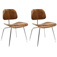 Vintage Charles Eames for Herman Miller Midcentury DCM Chairs