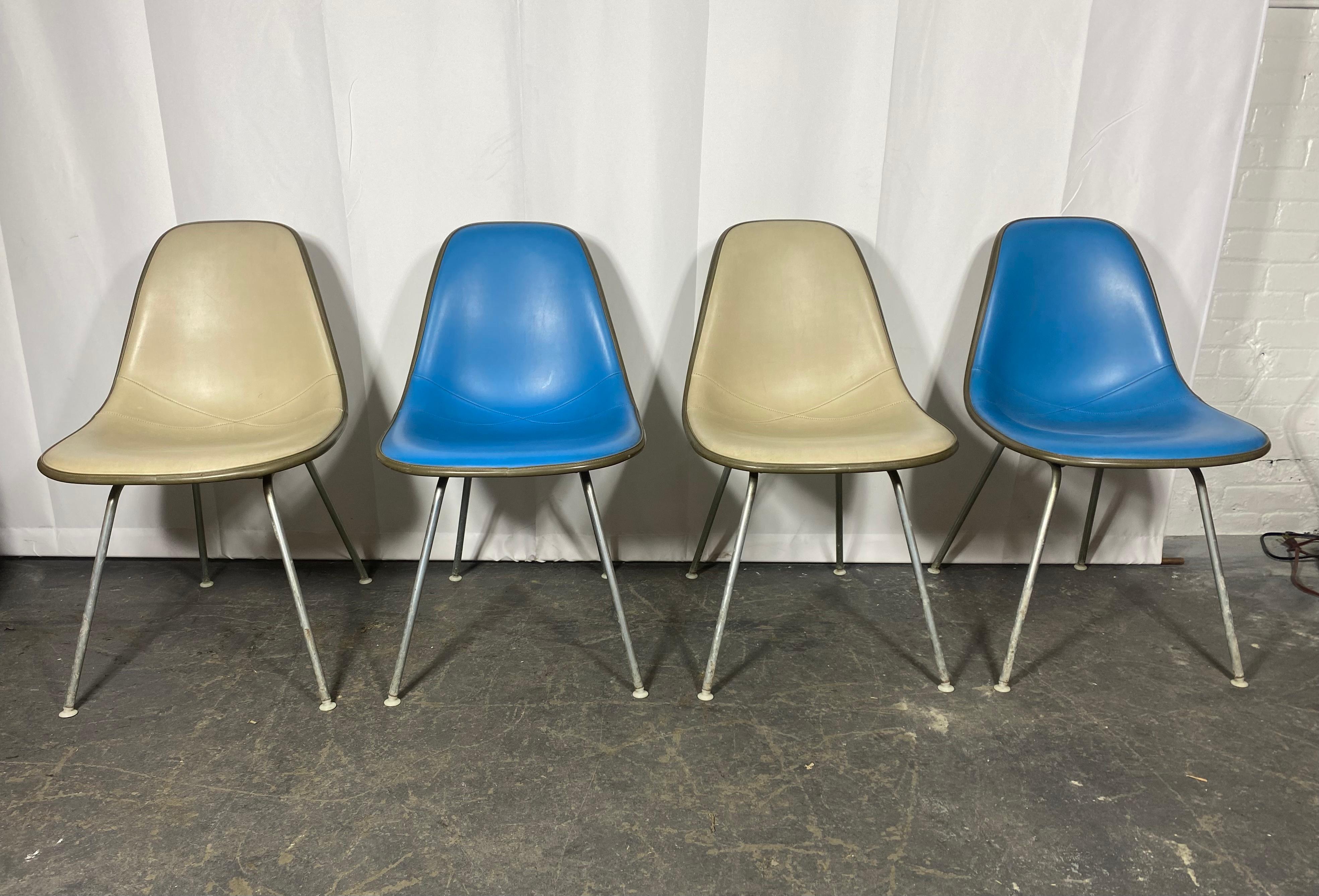 Iconic Seating: Ray and Charles Eames Padded Chair for Herman Miller.. Priced PER chair..

Own a piece of design history with this iconic mid-century modern chair, designed by legendary duo Ray and Charles Eames for renowned furniture manufacturer