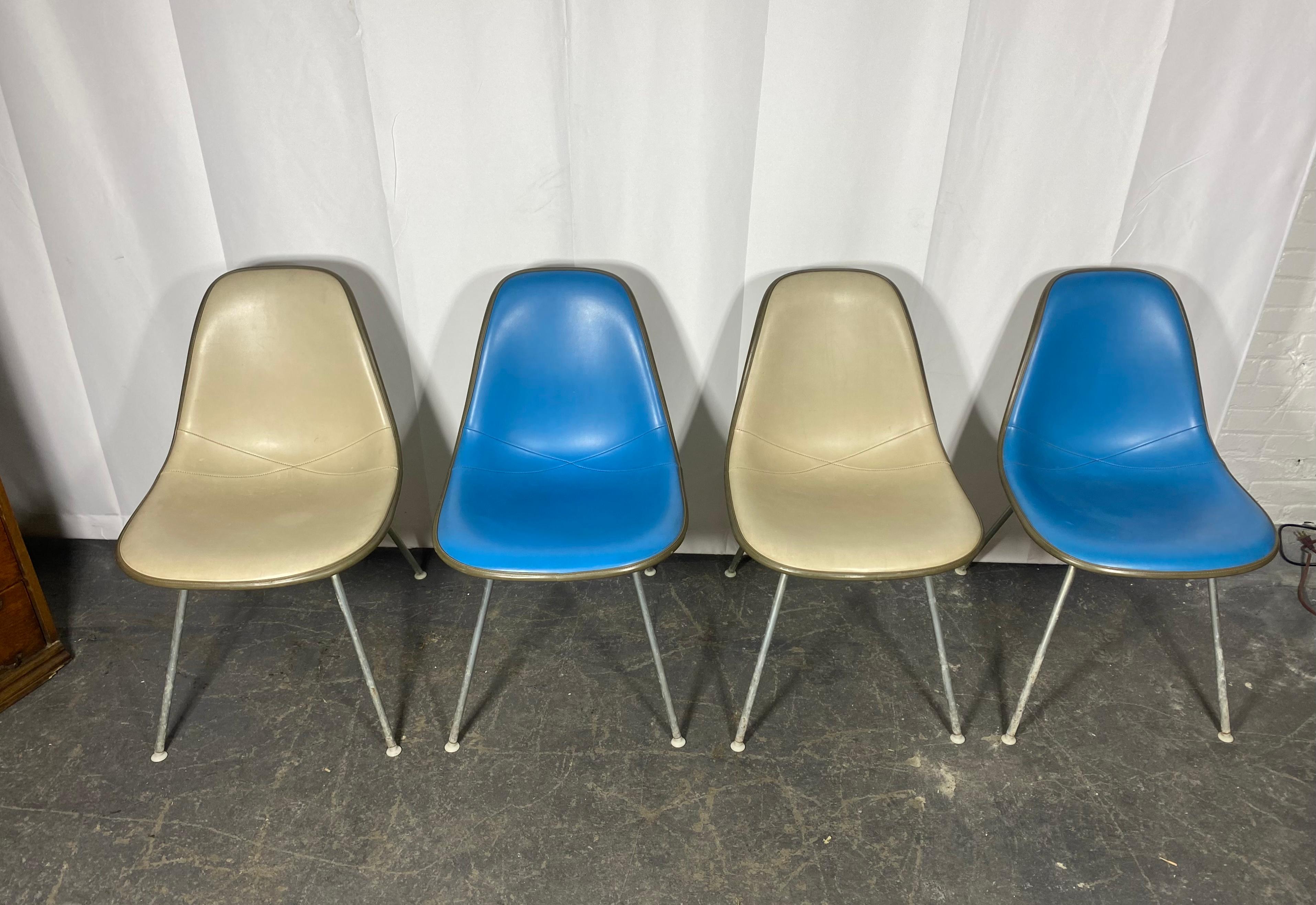 Mid-20th Century Charles Eames for Herman Miller Padded Shell Chairs (scoop chair)