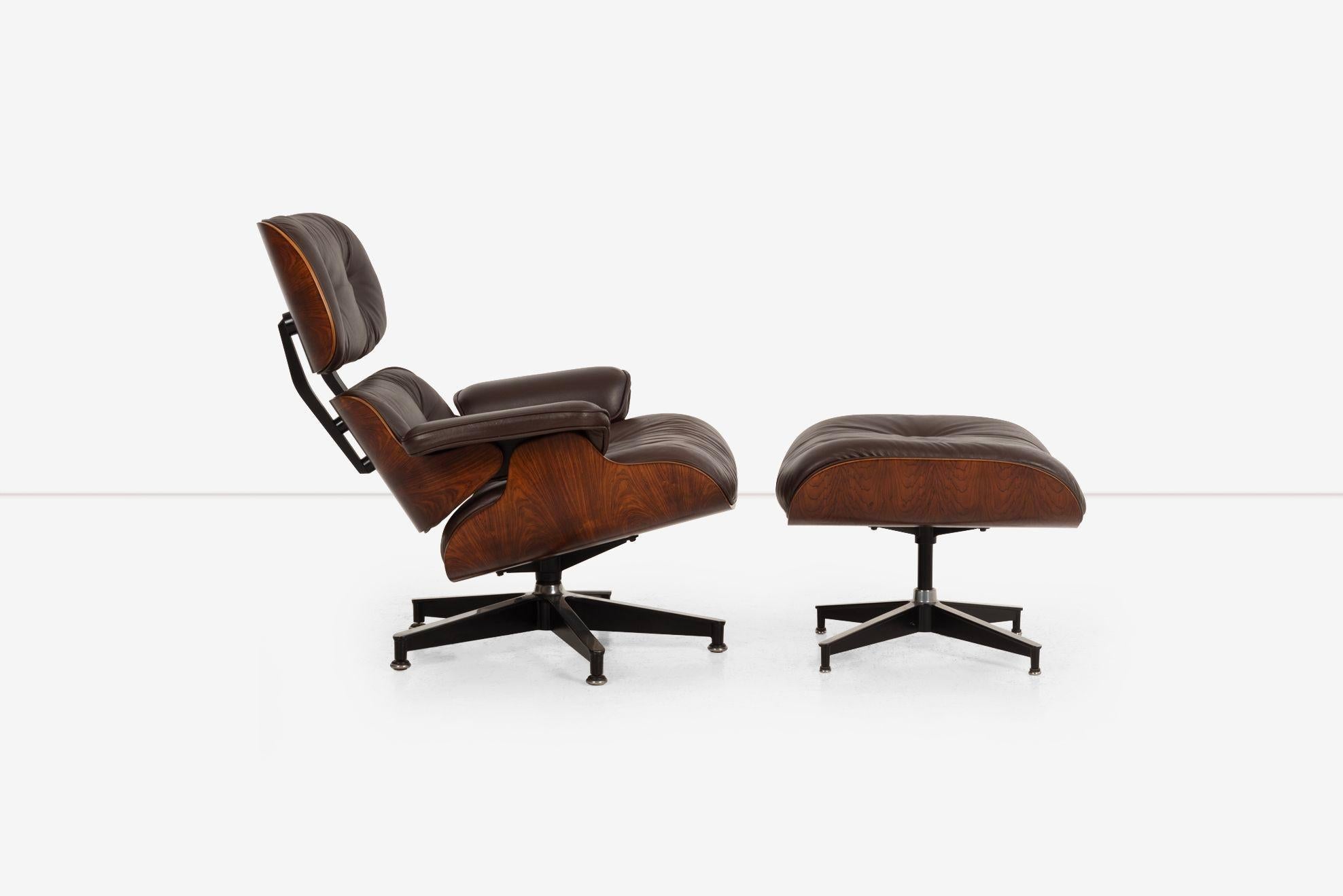 Charles Eames para Herman Miller Silla y otomana Rosewood 670/671, 1960 Estadounidense en venta