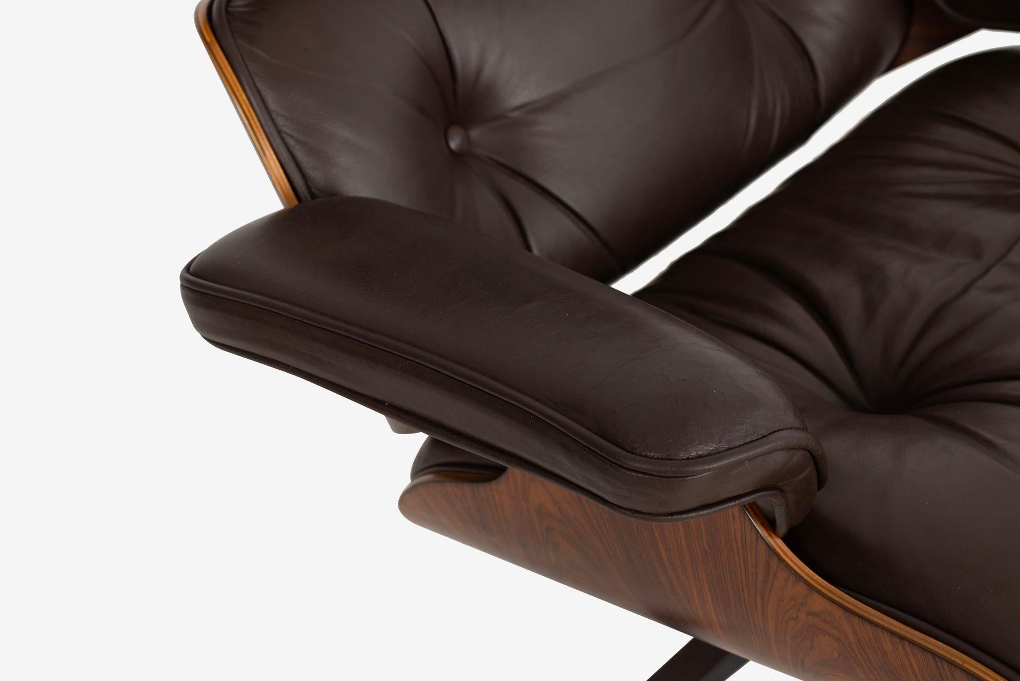 Charles Eames para Herman Miller Silla y otomana Rosewood 670/671, 1960 en venta 1