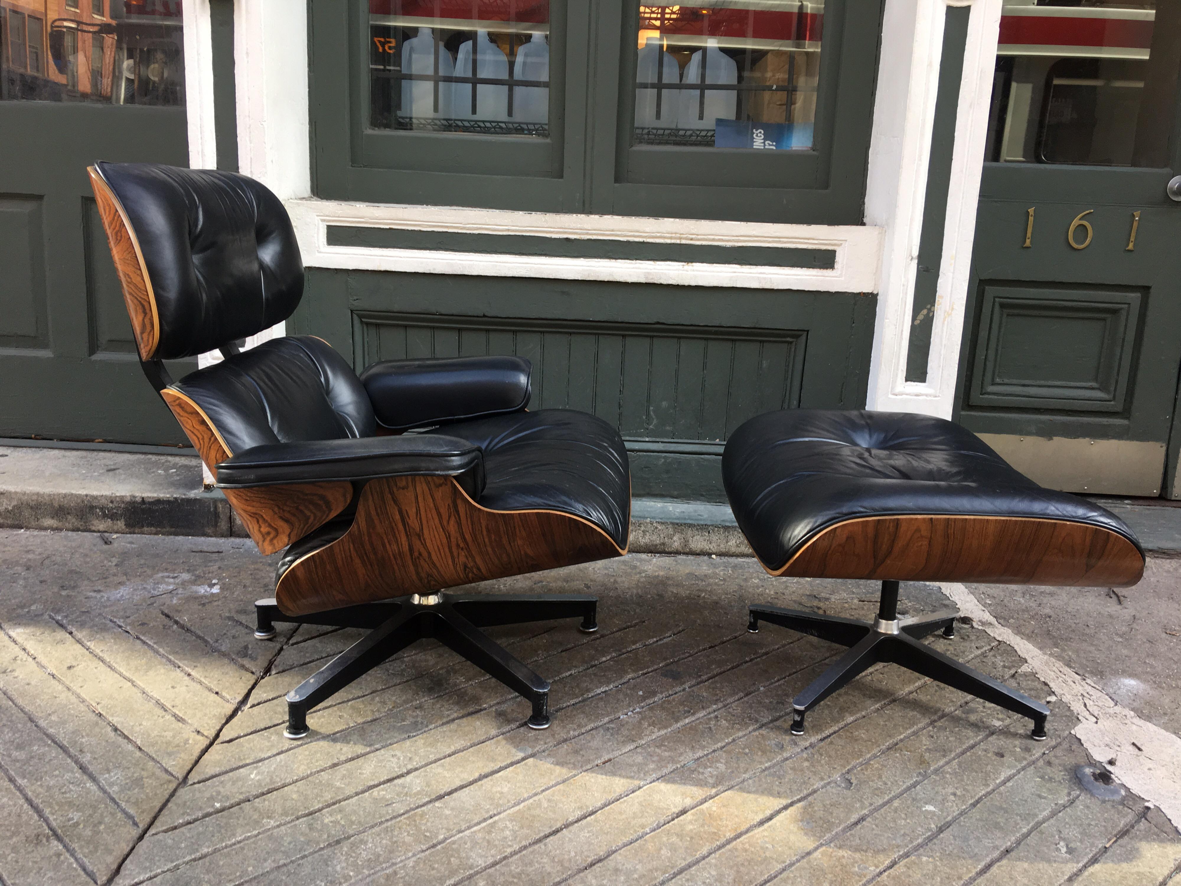 Charles Eames for Herman Miller Rosewood 670/71 Lounge Chair and Ottoman 1