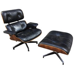 Charles Eames for Herman Miller Rosewood 670/71 Lounge Chair and Ottoman
