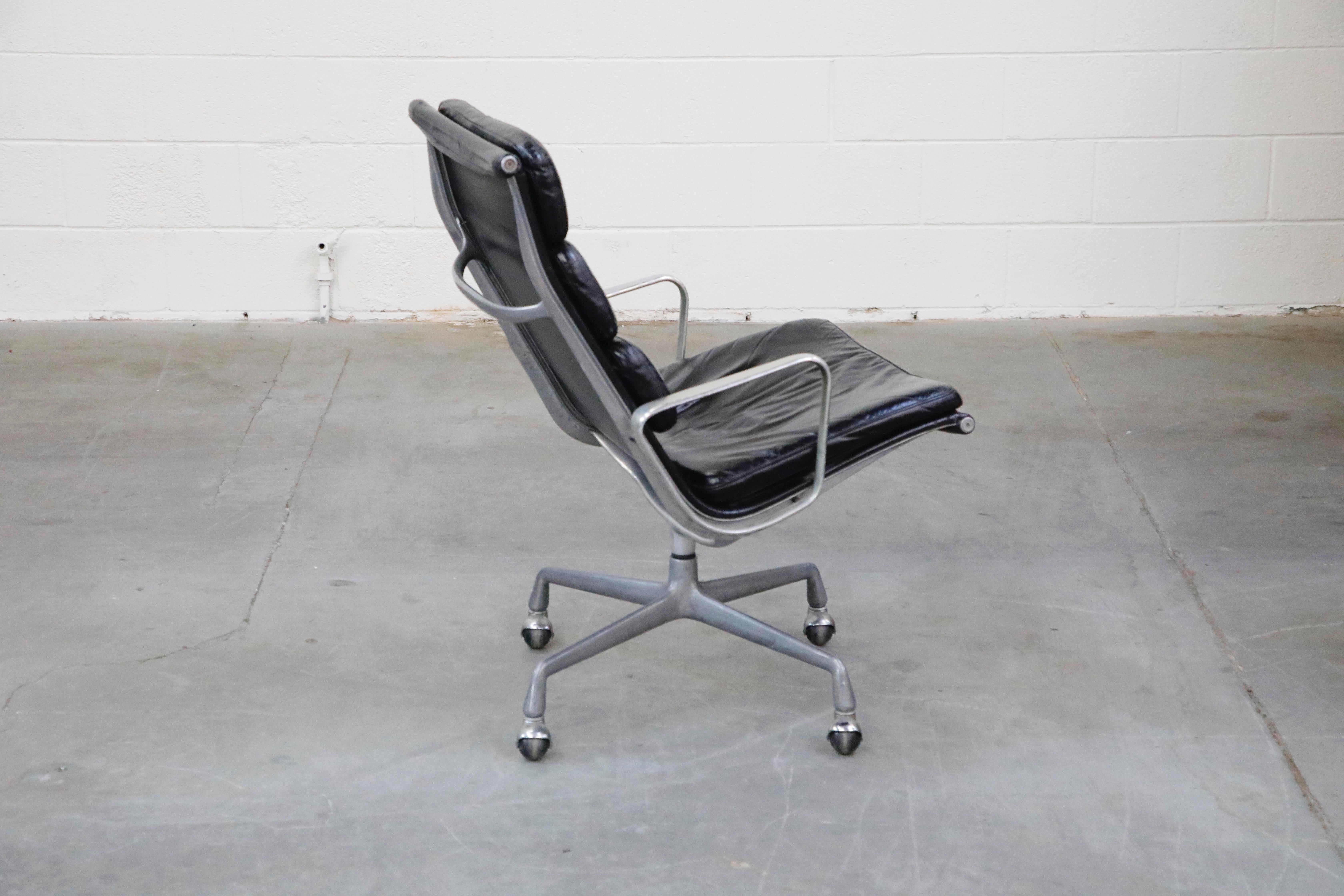 Late 20th Century Charles Eames for Herman Miller Soft Pad Swivel Lounge Chairs, 1970s, Signed