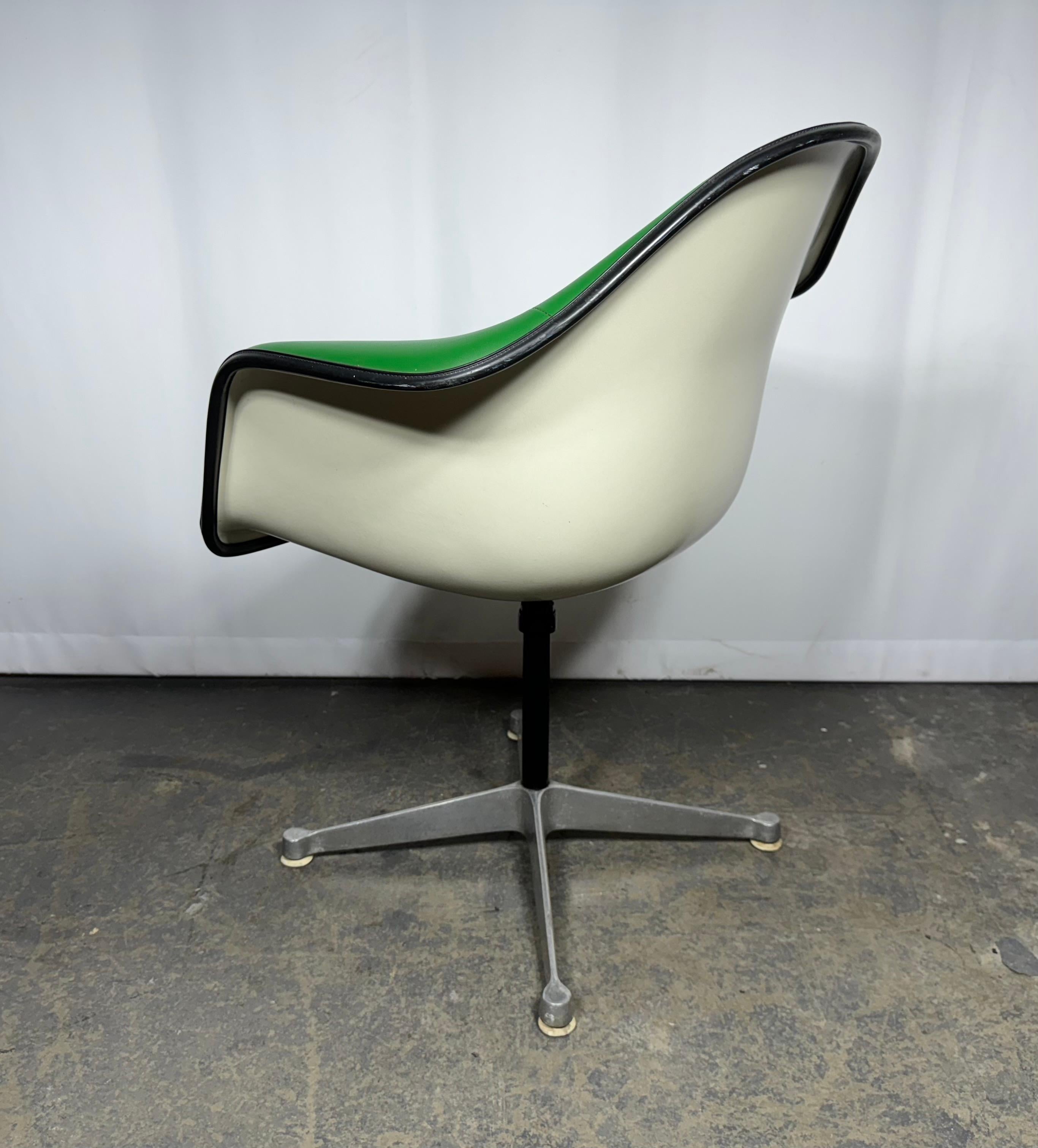 Charles Eames / Herman Miller / Girard  Padded Arm Shell Swivel Aluminum Base For Sale 1